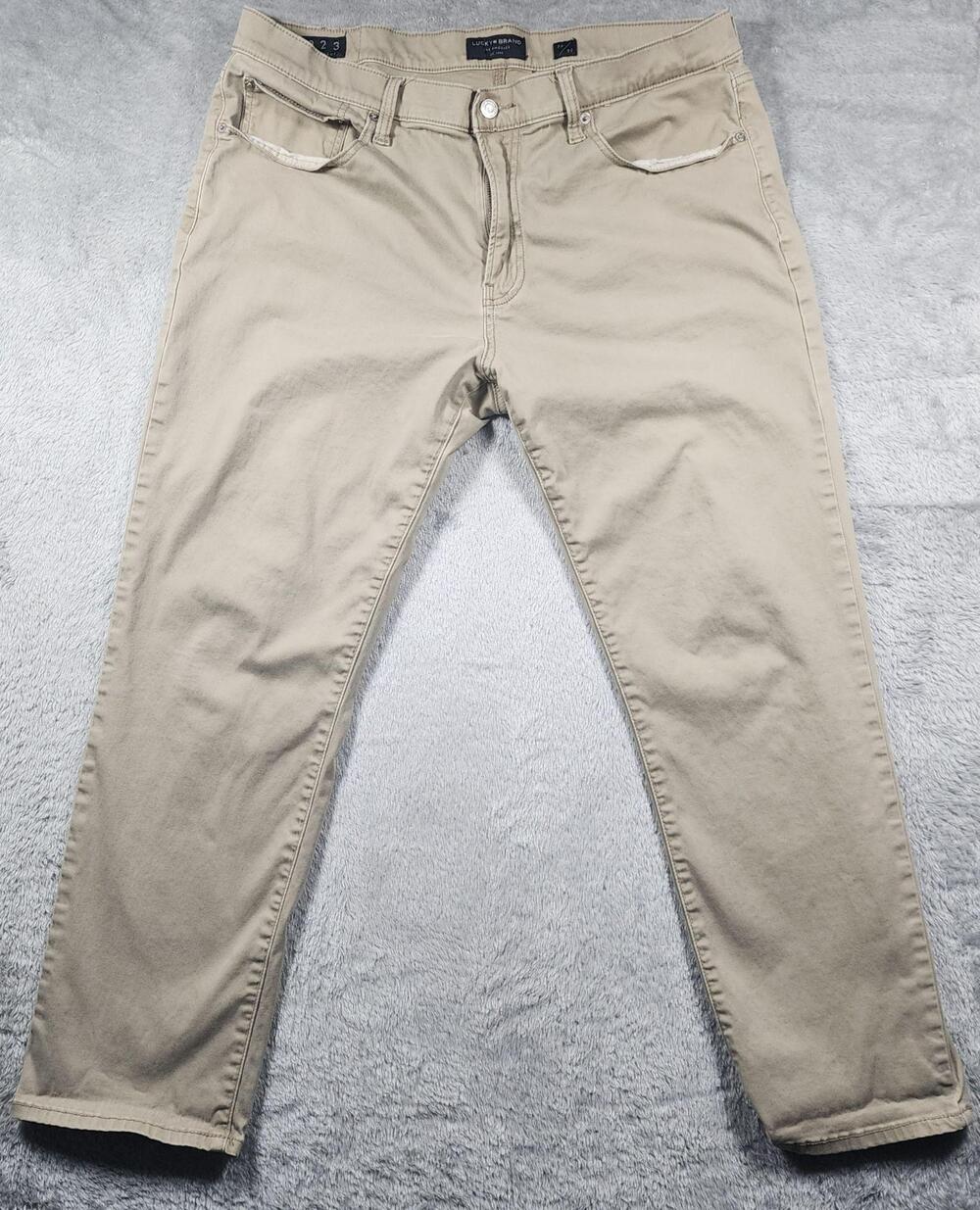 Lucky Brand 223 Straight Pants Men 36x30 (Fits 34x28) Regular Fit Stretch Casual
